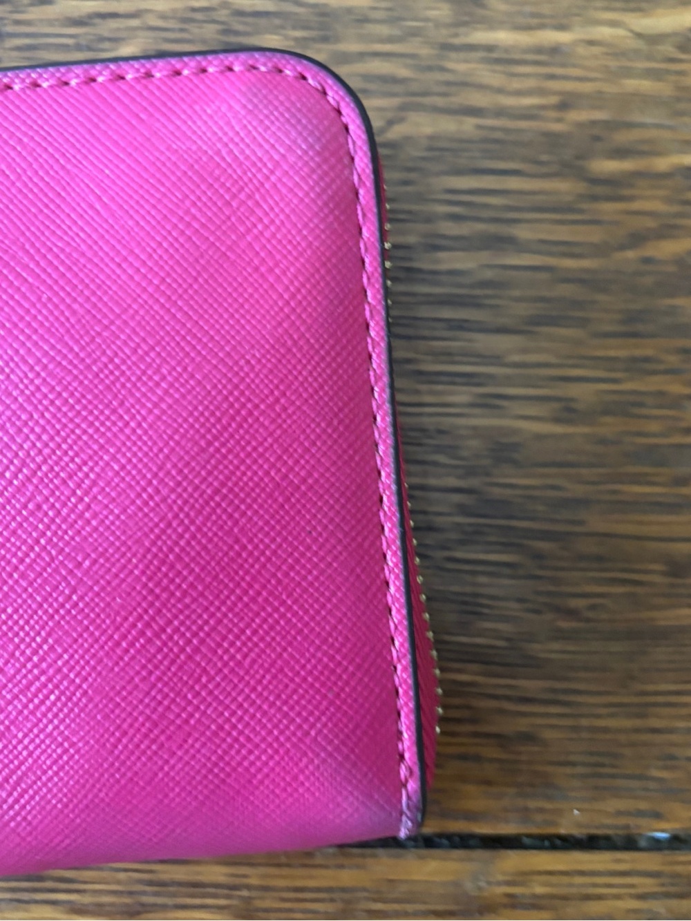 Kate Spade New York Pink Saffiano Leather Zip Around Continental Wallet - Picture 12 of 12